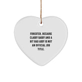 Funny Forester Gifts, Heart Ornament for Forester Friends, Unique Christmas Memorable Presents - Image 1